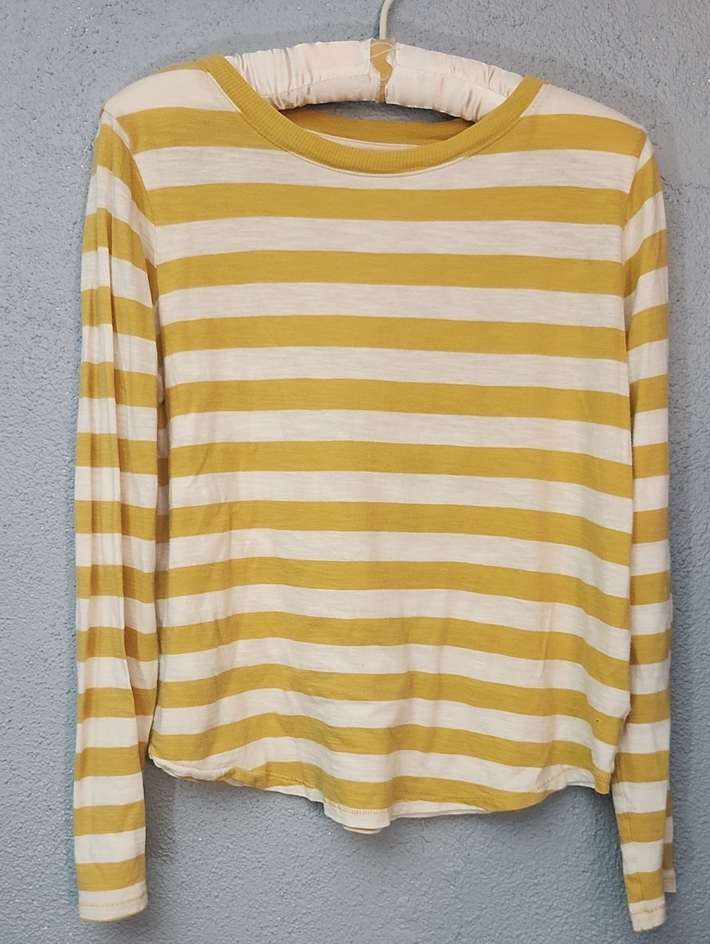 Madewell Yellow & Cream Striped Long-Sleeve Tee